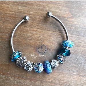 Fish beyond the blue, ocean charm bracelet